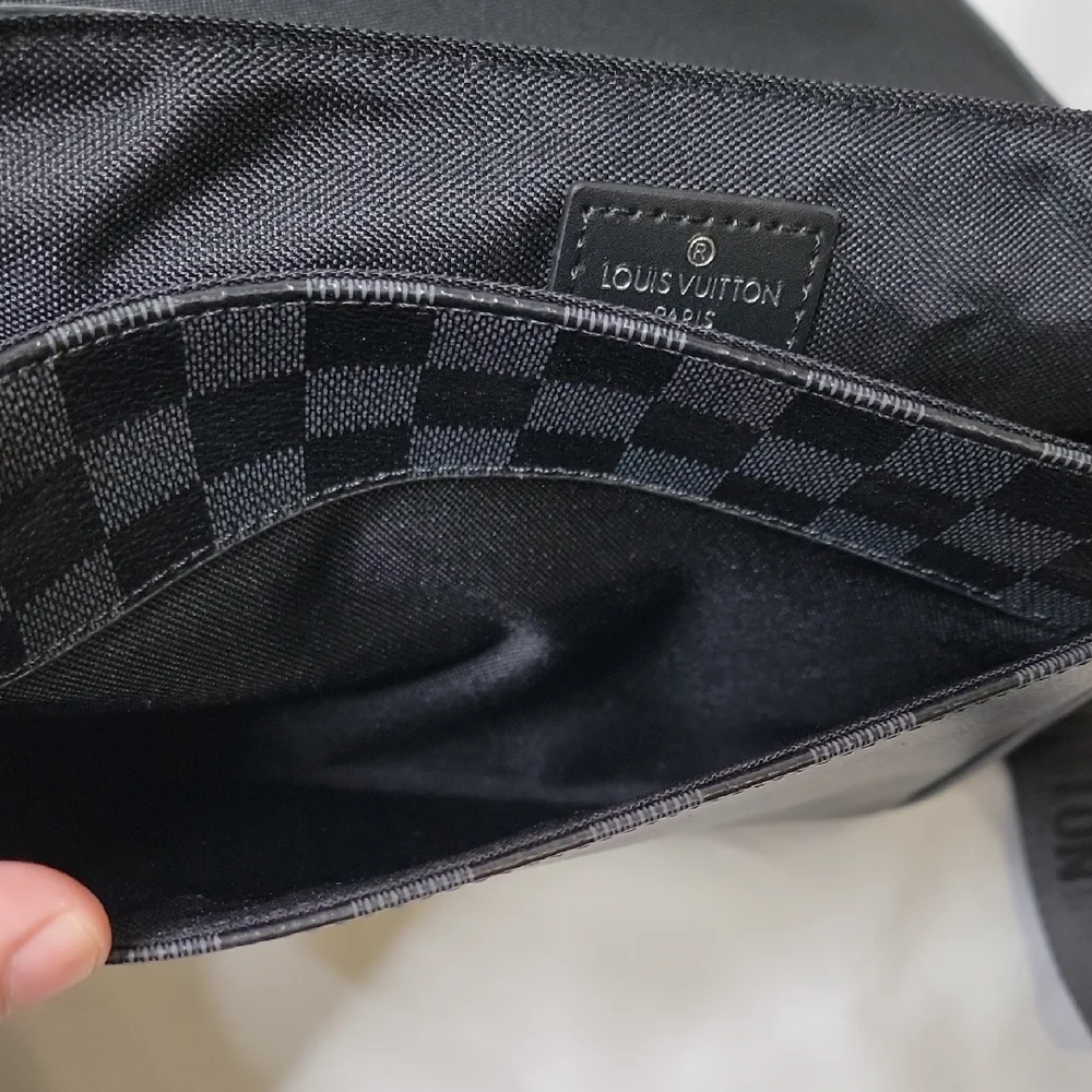 Louis Vuitton Black Checkered Messenger Bag - Picture 4 of 6